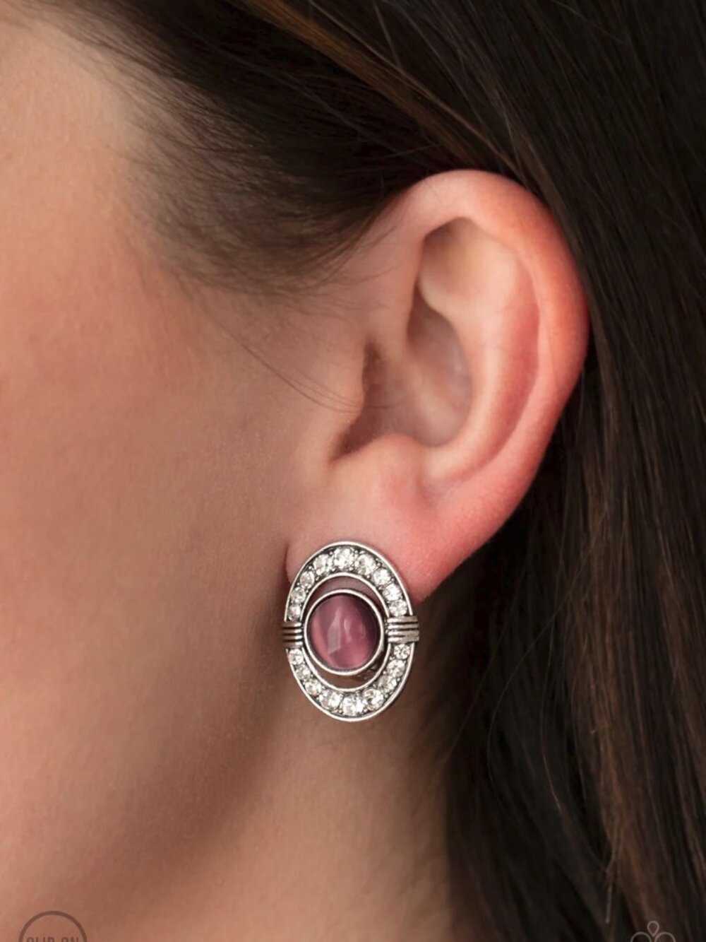Paparazzi Jewelry Accessories - GLOW of Force - Purple Earrings - Vintage